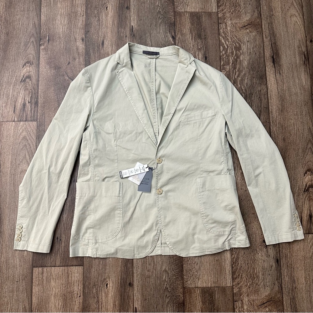 C-Lab NYC Modern Fit Stretch Lightweight Sport Blazer 46R Light Khaki